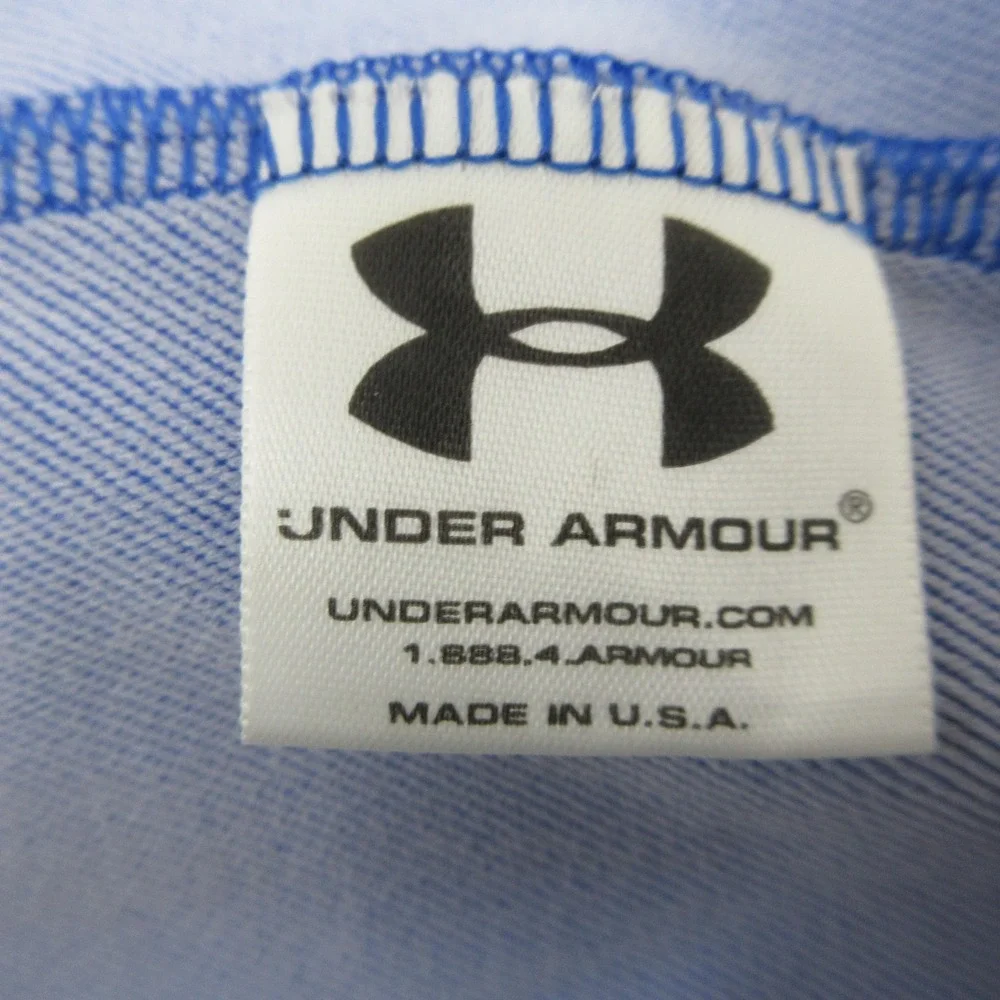 Vintage Under Armour Base Layer Shirt Mens XXL Blue Compression Mock Neck Y2K